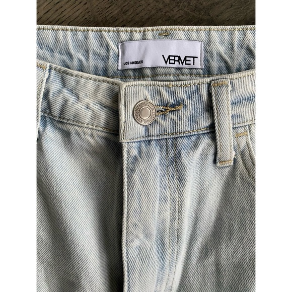 VERVET Ripped Flare Crop Jeans - Picture 9 of 11